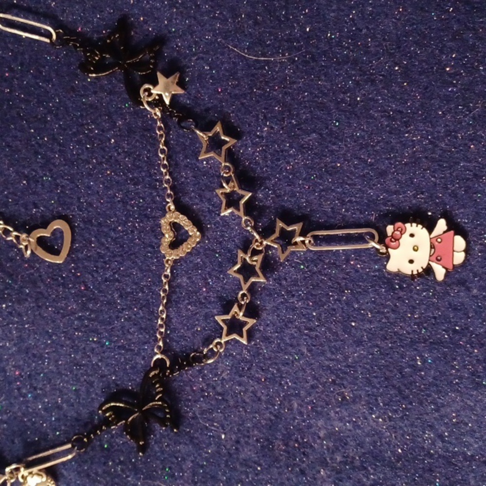 Sanrio Hello Kitty Butterflies 🦋, stars 🌟 and hearts 💕 Necklace